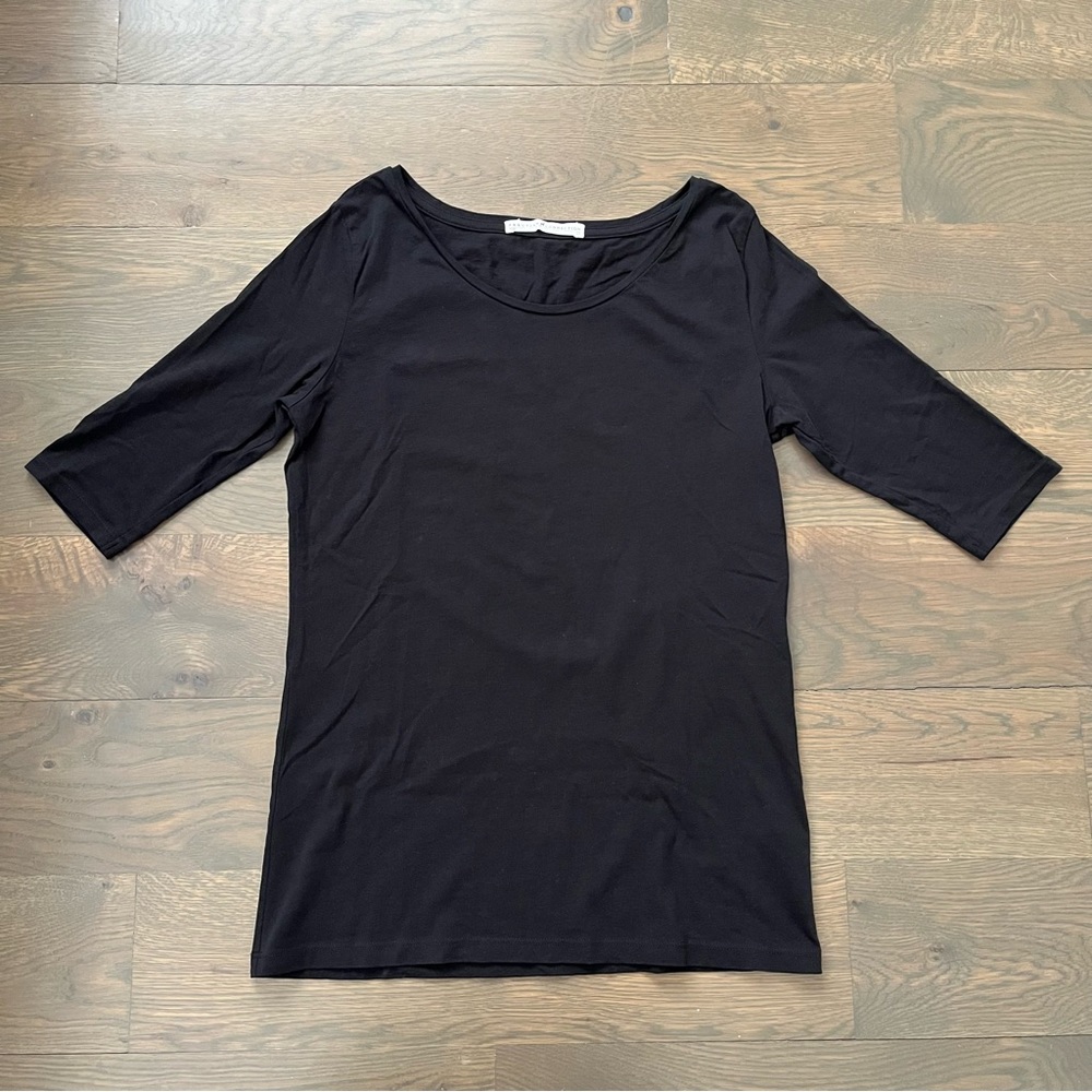 Peruvian Connection Black Carmel Top Size XS